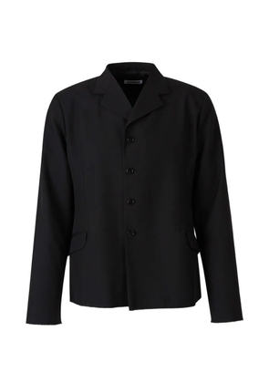 Jil Sander raw-edge notched-lapels jacket - Black