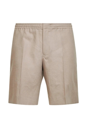Zegna pressed-crease linen tailored shorts - Neutrals