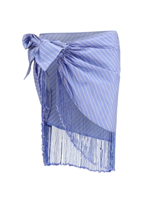 THE ANDAMANE Dolly fringed pareo - Blue