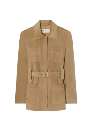 Tory Burch belted suede jacket - Brown