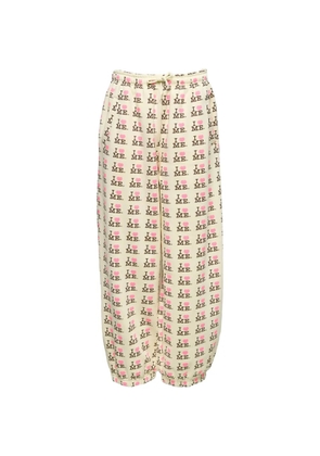 Ashley Williams graphic-print drawstring track pants - Yellow