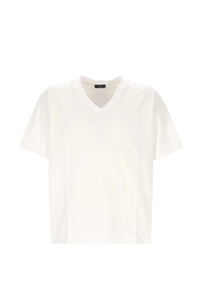 Hosio panelled V-neck jumper - White