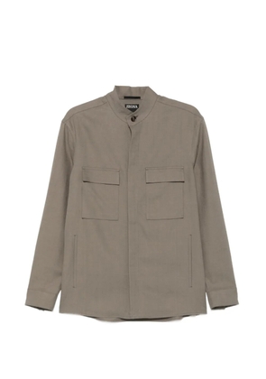 Zegna flap-pockets shirt jacket - Green
