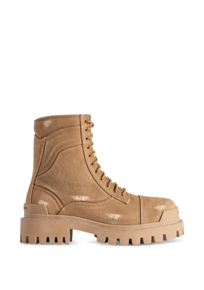 Balenciaga Strike L20 combat boots - Neutrals