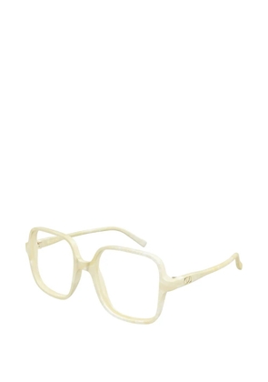 VALENTINO GARAVANI EYEWEAR square-frame VLogo glasses - Neutrals