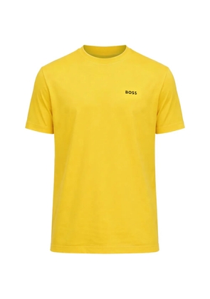 BOSS logo-detail cotton T-shirt - Yellow
