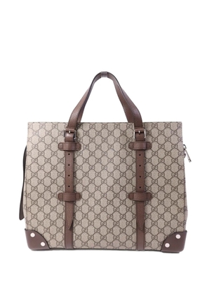 Gucci Pre-Owned GG Supreme buckle-detail tote bag - Brown