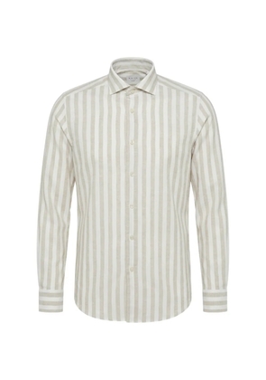 Xacus Active vertical-stripe long-sleeve shirt - White