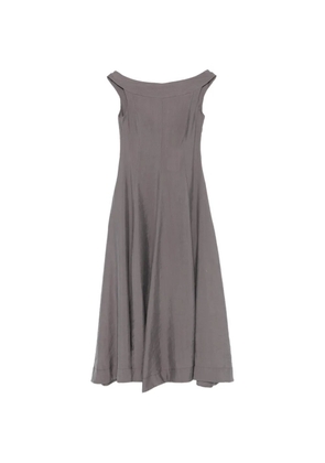 COLLECTION PRIVEE? Lizza boat-neck flared midi dress - Grey