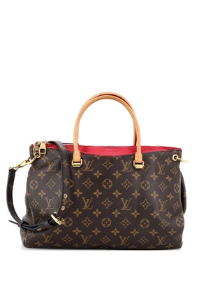 Louis Vuitton Pre-Owned Pallas Tote Monogram Canvas with Leather shoulder bag - Brown