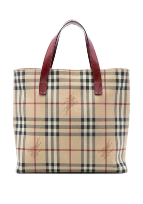 Burberry Pre-Owned 2000-2017 Haymarket Check Coated Canvas tote bag - Neutrals