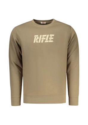 RIFLE logo-print cotton sweatshirt - Neutrals
