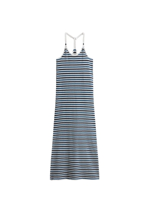 Woolrich striped shoulder straps dress - Blue