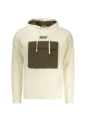 RIFLE logo-print flap-pocket hoodie - Neutrals