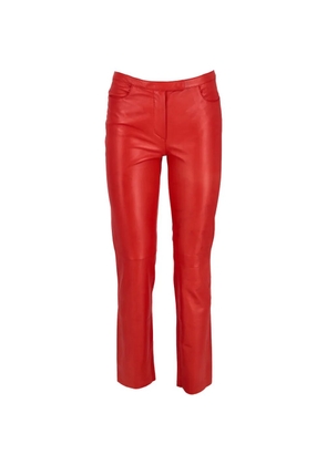Genny Vintage leather trousers - Red