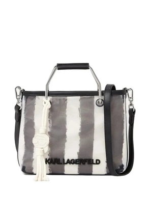 Karl Lagerfeld Ikon mesh tote bag - White