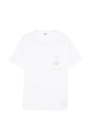 Moschino lace-up pocket T-shirt - White