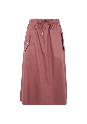 Paul Smith drawstring-fastening A-line midi skirt - Red