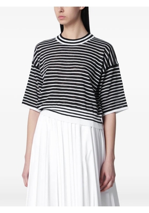 Roberto Collina striped crew-neck t-shirt - Black