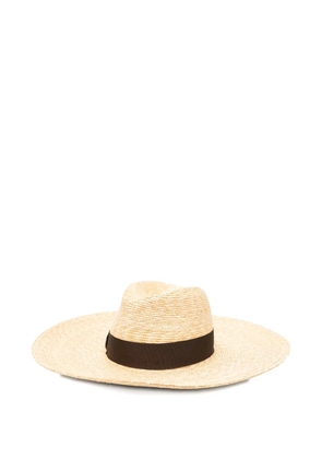 Borsalino wide-brim straw hat - Neutrals