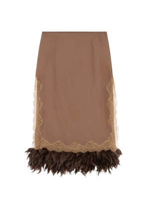 16Arlington Velino midi skirt - Brown