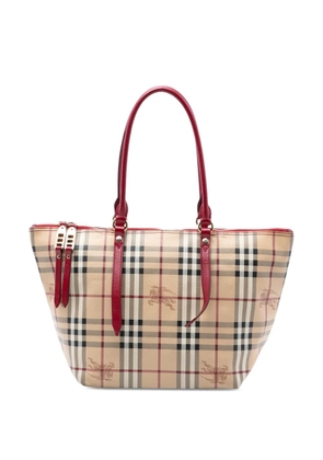 Burberry Pre-Owned 2000-2017 Small Haymarket Check Coated Canvas Salisbury tote bag - Neutrals