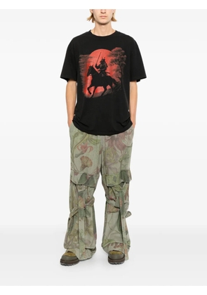 Melt crew-neck short-sleeve T-shirt - Black