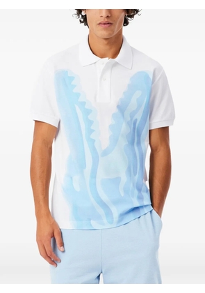 Lacoste crocodile-print polo shirt - White