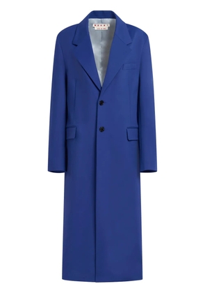 Marni single-breasted long coat - Blue