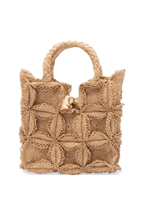 Jamin Puech Coquette raffia tote bag - Neutrals
