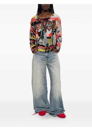 The Artistylist graphic-print long-sleeve blouse - Black