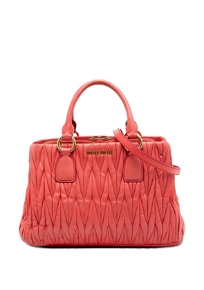 Miu Miu Pre-Owned 2010-2026 Matelasse Nappa satchel - Orange