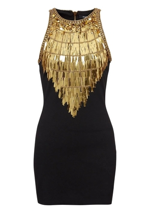 Balmain sequin-embellished sleeveless dress - Blue