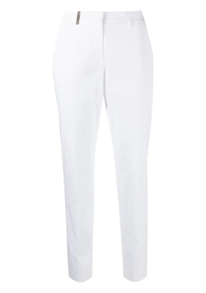 Peserico high-waisted tapered trousers - White