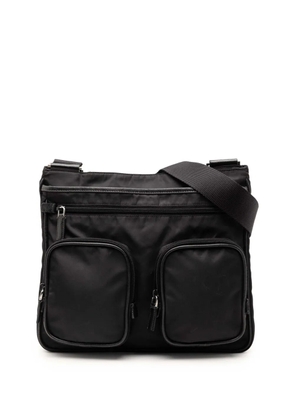 Prada Pre-Owned 2013-2026 Saffiano Trimmed Tessuto Zip Top crossbody bag - Black