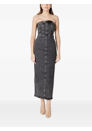 ICHI strapless midi dress - Black