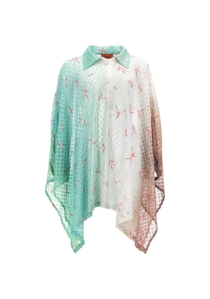 Missoni crochet-knit floral-embroidered top - Green