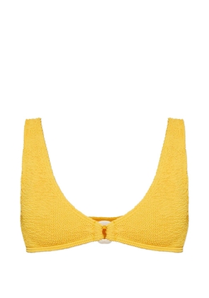 Bond-eye Ring Scout crinkle-effect bikini top - Yellow