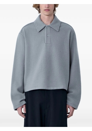 Rier button-placket polo shirt - Grey