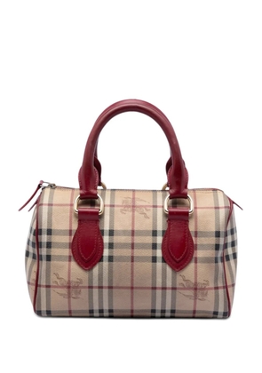Burberry Pre-Owned 2000-2017 Haymarket Check Coated Canvas boston bag - Red