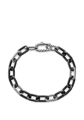 David Yurman Madison® chain bracelet in black titanium with sterling silver, 8.5mm