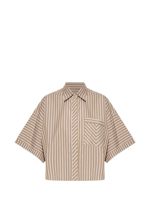 rag & bone Marin striped short-sleeve shirt - Neutrals
