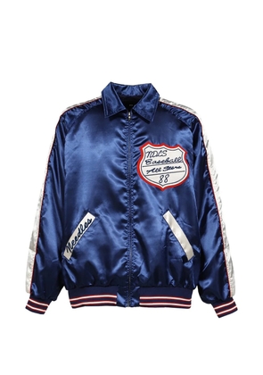 Needles logo-patch bomber jacket - Blue