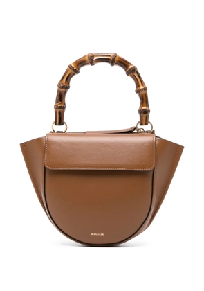 Wandler mini Hortensia bamboo-handle tote bag - Brown