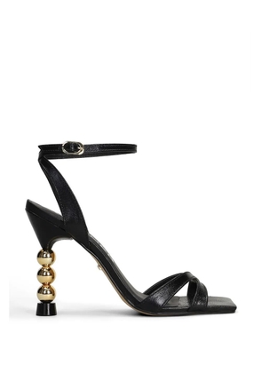 Werner beaded-heel crossover-strap sandals - Black