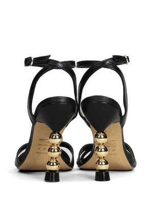 Werner beaded-heel crossover-strap sandals - Black