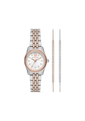 Michael Kors Lexington 26mm watch set - White