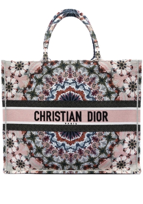 Christian Dior Pre-Owned 2019 Large Embroidered Canvas KaleiDiorscopic Book tote bag - Pink
