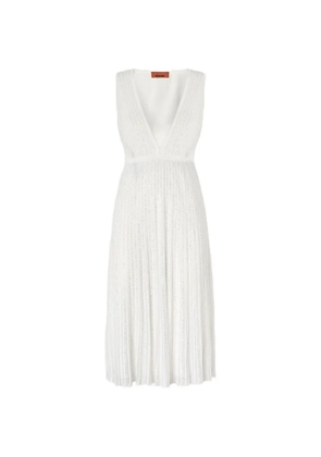 Missoni V-neck midi dress - White