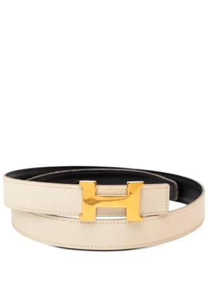 Hermès Pre-Owned 1996 Clemence and Gulliver Constance H Reversible belt - White